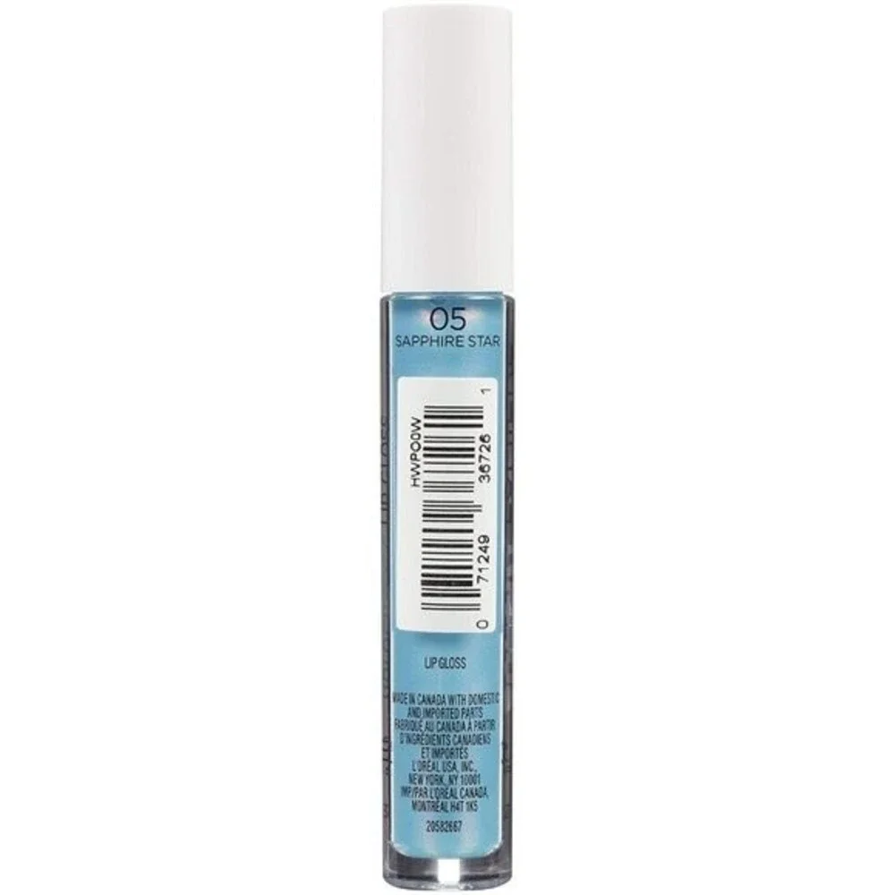 L'Oreal Makeup Infallible Galaxy Lumiere Holographic Lip Gloss, 05 Sapphire Star
